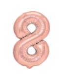 1Balon foliowy Cyfra 8 Różowy 450030 100cm rose gold liczba urodziny przyjęcia okazje