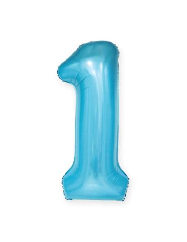 Balon foliowy Cyfra 1 Niebieski 450043 100cm liczba urodziny przyjęcia okazje