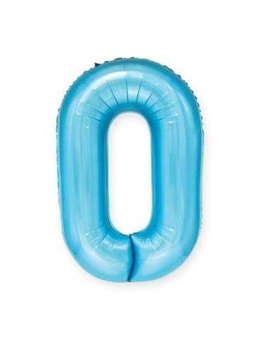 Balon foliowy Cyfra 0 Niebieski 450042 100cm liczba urodziny przyjęcia okazje