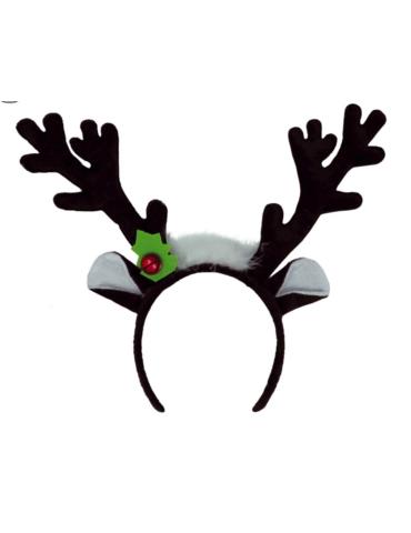 1Opaska Renifer z Dzwoneczkiem 41105 brązowe rogi akcesoria swiąteczne Boże Narodzenie