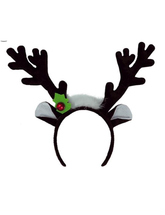 1Opaska Renifer z Dzwoneczkiem 41105 brązowe rogi akcesoria swiąteczne Boże Narodzenie