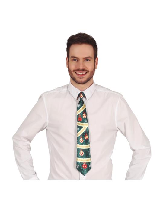 1Krawat Świąteczny Zielony 35cm 41222 bombki Boże Narodzenie