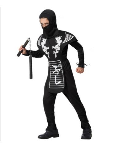 1Strój Ninja Czarny 134/140 67163 Wojownik