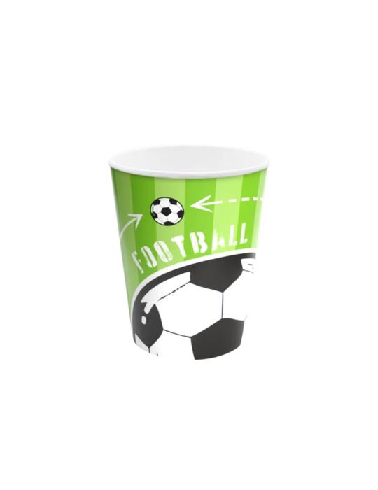 Kubeczki Papierowe Piłka Nożna 129906 6 sztuk 220 ml football urodziny