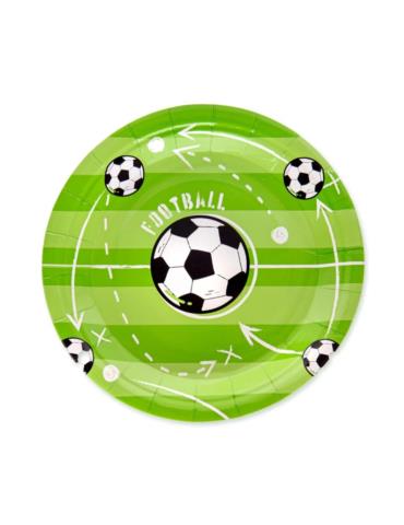 Talerzyki Papierowe Piłka Nożna 129890 6 sztuk 18 cm football urodziny
