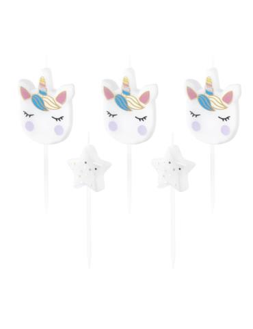 Świeczki urodzinowe jednorożec 420310 unicorn 5 sztuk