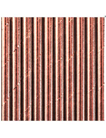 1Słomki Różowe Złoto 10 szt 510639 papierowe rose golg przyjęcia party