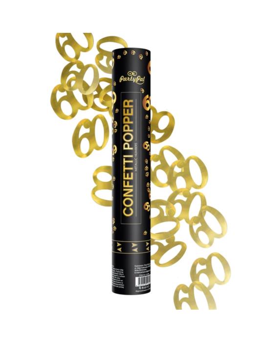 1Tuba Konfetti cyfra 60 złote 512690 40 cm urodziny rocznice