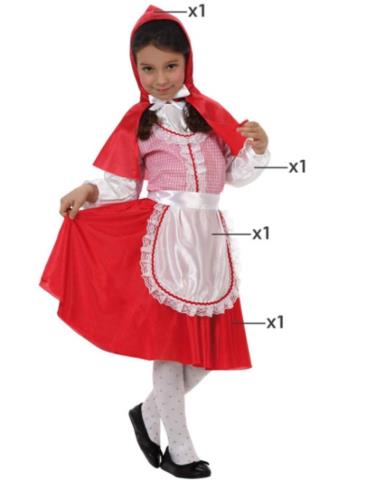 1Strój Czerwony Kapturek 122/128 19335
