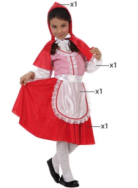 1Strój Czerwony Kapturek 122/128 19335