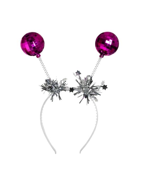 1Opaska Kule Disco Różowe 00735R lata 80-te PRL Gorączka sobotniej nocy