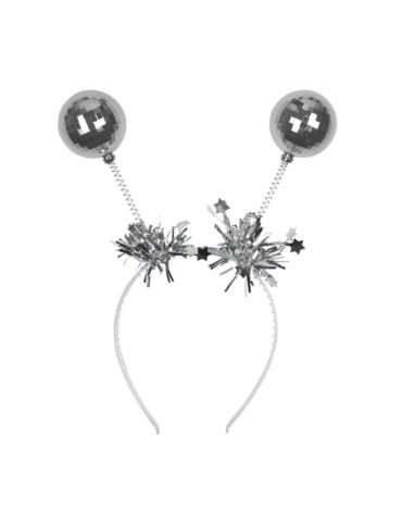 1Opaska Kule Disco Srebrne 00735S lata 80-te PRL Gorączka sobotniej nocy