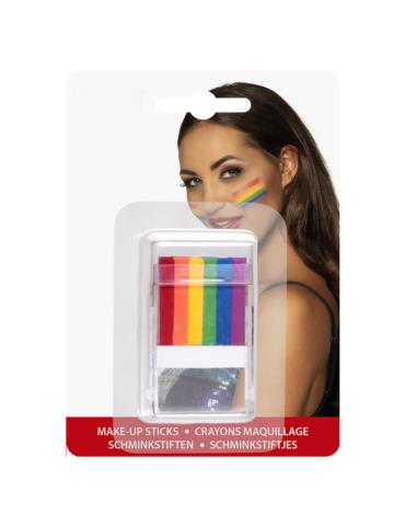 Zestaw Farbek w Sztyfcie Tęcza 45065 6 w 1 makijaż LGBT Parada równości