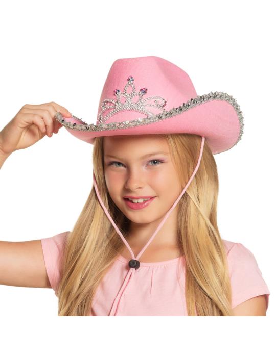 1Kapelusz Kowbojski różowy LUX 04104 Kowbojka Dziki Zachód dziecięcy