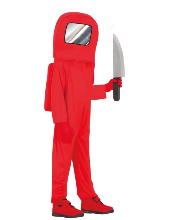 1Strój Kosmonauta Among Us 134/140 77481 Kosmita Czerwony