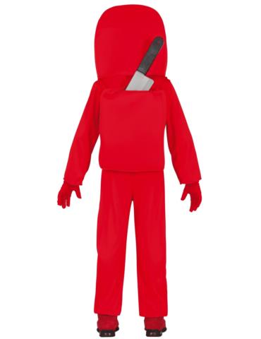 1Strój Kosmonauta Among Us 134/140 77481 Kosmita Czerwony