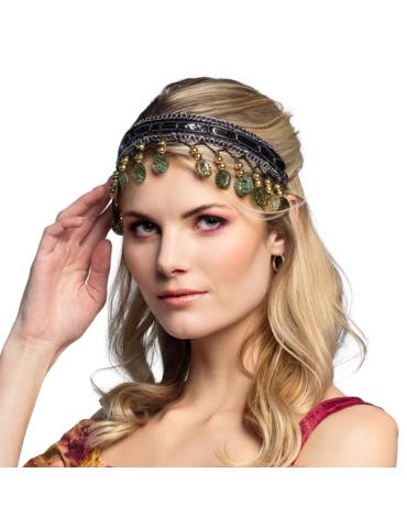 Opaska taniec brzucha czarna 00457C BOLLYWOOD