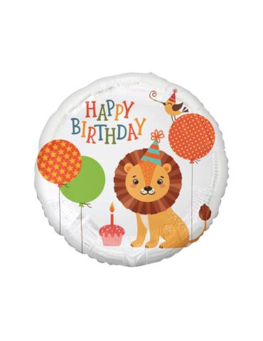 Balon foliowy Lew Happy Birthday FG-OBL Sto Lat Urodzinowy