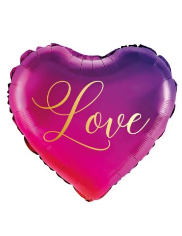 1Balon Serce Love Foliowy 132319 45 cm walentynki zaręczyny urodziny rocznica