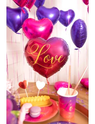 1Balon Serce Love Foliowy 132319 45 cm walentynki zaręczyny urodziny rocznica