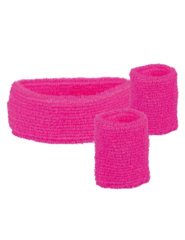 1Zestaw opasek frotek Różowy 01895 Disco fitness PRL Lata 80-te