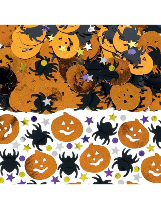 1Konfetti Halloween Dynie Pajaki 999759 Gwiazdki Kropki 14g