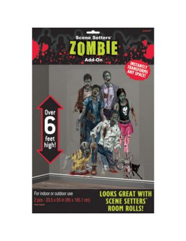 1Dekoracja foliowa Rodzina Zombie 673128 2szt 85x164cm Halloween