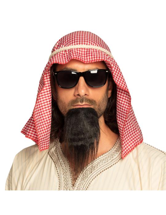 1Zestaw Szejk Arabski Arab 81034 turban - arafatka, okulary, broda Szeika
