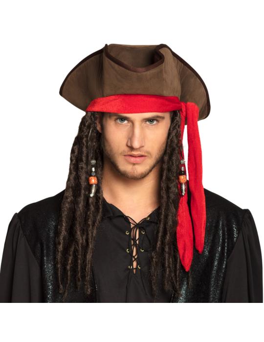 1Kapelusz Pirata Jacka Kapitana 81938 z włosami dredami Piraci z Karaibów