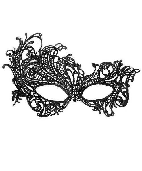 1Maska Koronkowa Czarna 00903 na oczy karnawałowa grey