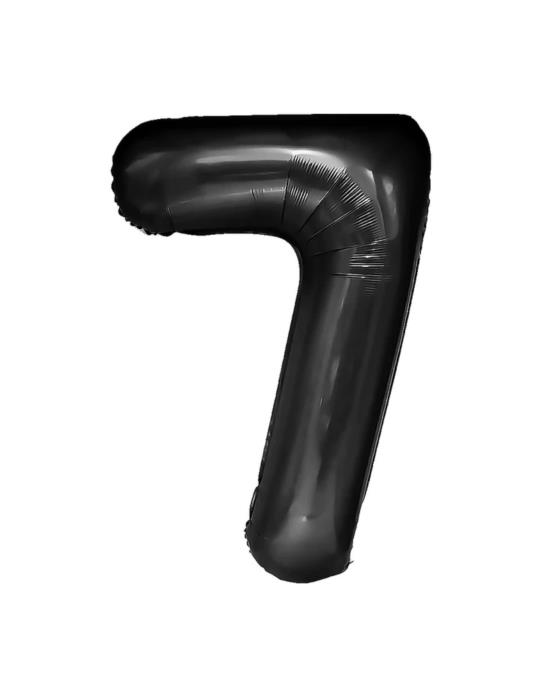 1Balon Foliowy cyfra 7 Czarny 450087 100cm liczba urodziny przyjęcia okazje