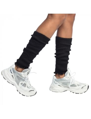 Ocieplacze na nogi Czarne 01750 Disco Getry PRL Lata 80-te Akcesoria zimowe 2szt