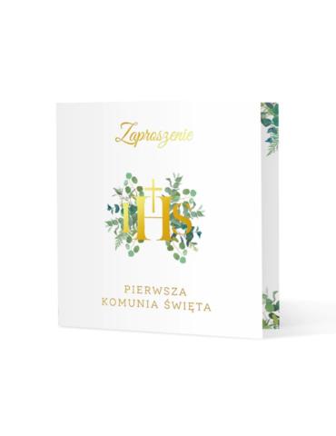 1Zaproszenia na Komunię Eukaliptus132579 10 sztuk pierwsza komunia