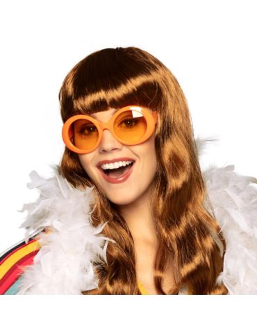 1Okulary Lata 60te Pomarańczowe 02540P Muchy Hippie Hipisa Hipiski okrągłe