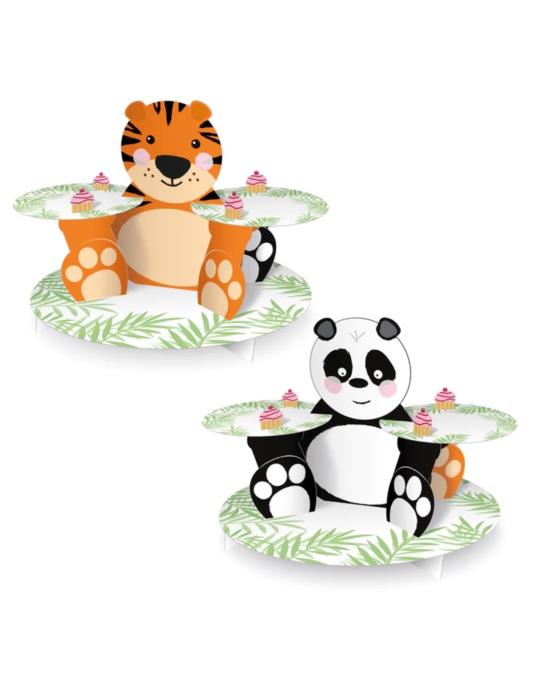 1Patera Zwierzątka na Ciastka 133255 30x40 cm dwustronna tygrys panda urodziny przyjęcia