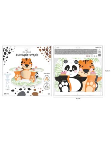 1Patera Zwierzątka na Ciastka 133255 30x40 cm dwustronna tygrys panda urodziny przyjęcia