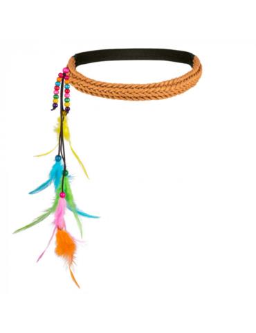 1Zestaw Hipisa Opaska Okulary 44552 dzieci kwiaty lata 70te pacyfka