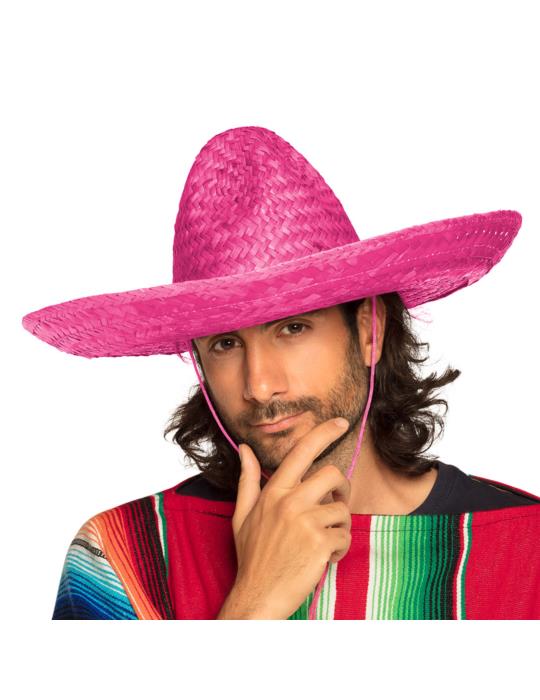 1Sombrero Słomkowe Różowe 95474R