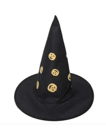 1Kapelusz Czarownicy Czarny Dynie CC268 Wiedźma Halloween Andrzejki