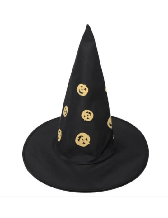 1Kapelusz Czarownicy Czarny Dynie CC268 Wiedźma Halloween Andrzejki