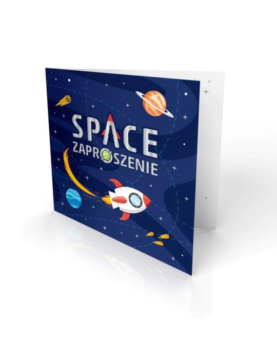 1Zaproszenia Kosmos urodzinowe 130353 6 sztuk astronauta
