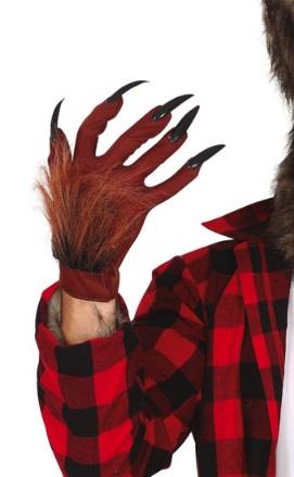 1Rękawiczki Wilkołaka z Pazurami 18908BZ Rękawice z futrem potwora