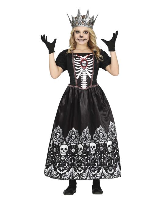 1Strój Szkielet Sukienka 134/140 77649BZ królowa nocy halloween