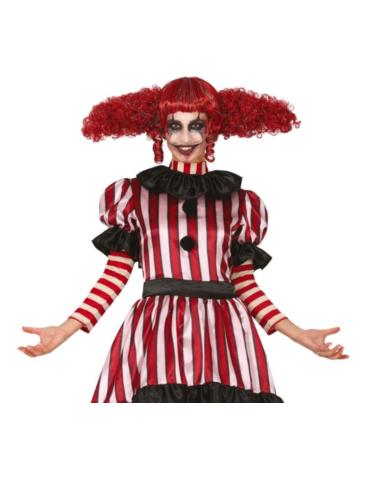 1Ad Strój Pani Klaun z Horroru 79021BZ sukienka halloween straszna