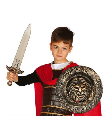 1Zestaw Rzymianina Miecz Tarcza 18705BZ dziecięcy mały rzymianin gladiator