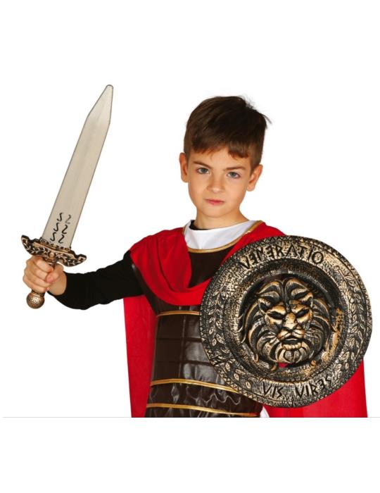 1Zestaw Rzymianina Miecz Tarcza 18705BZ dziecięcy mały rzymianin gladiator