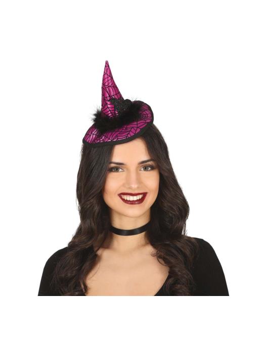 1Opaska Czarownicy Kapelusz 24117BZ fioletowy mini halloween wiedżmy