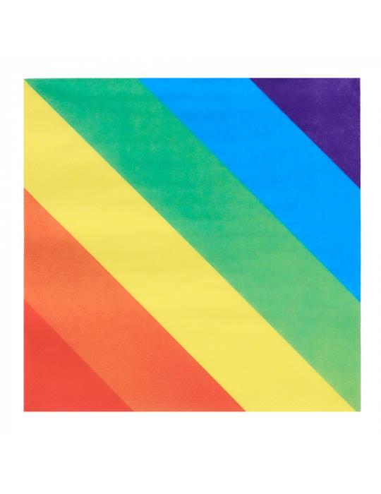 Serwetki Multikolor Tęczowe 20szt 44631 papierowe 33x33 Lgbt