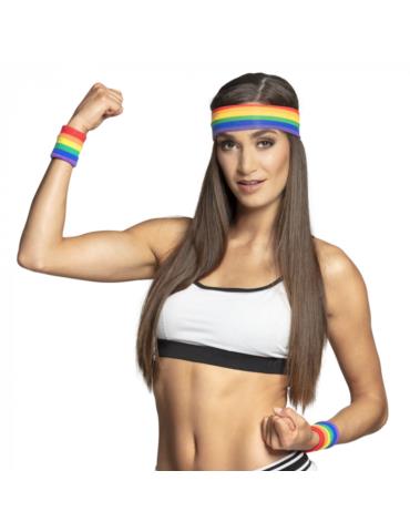 Zestaw opasek frotek Multikolor 01897 Disco fitness Lgbt tęczowe