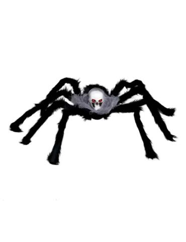 1Pająk z Czaszką Gigant D2706 włochaty Halloween dekoracja